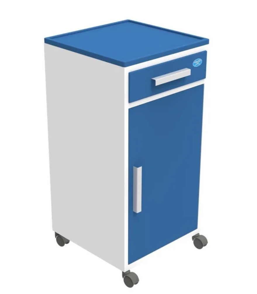 premium Premium Hospital Bedside Locker with Drawer & Cabinet – Sturdy Patient Storage Unit - Image 1